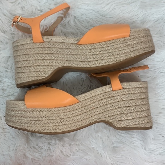 Antonio Melani Peach Wedges with Jute Trim- NWT - Picture 5 of 10